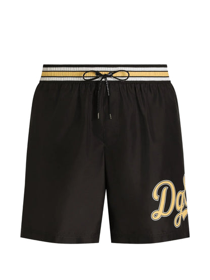 Badehose mit mittlerer Bundhöhe aus Canvas