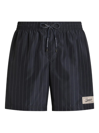 Gestreifte Badehose mit Kordelzug