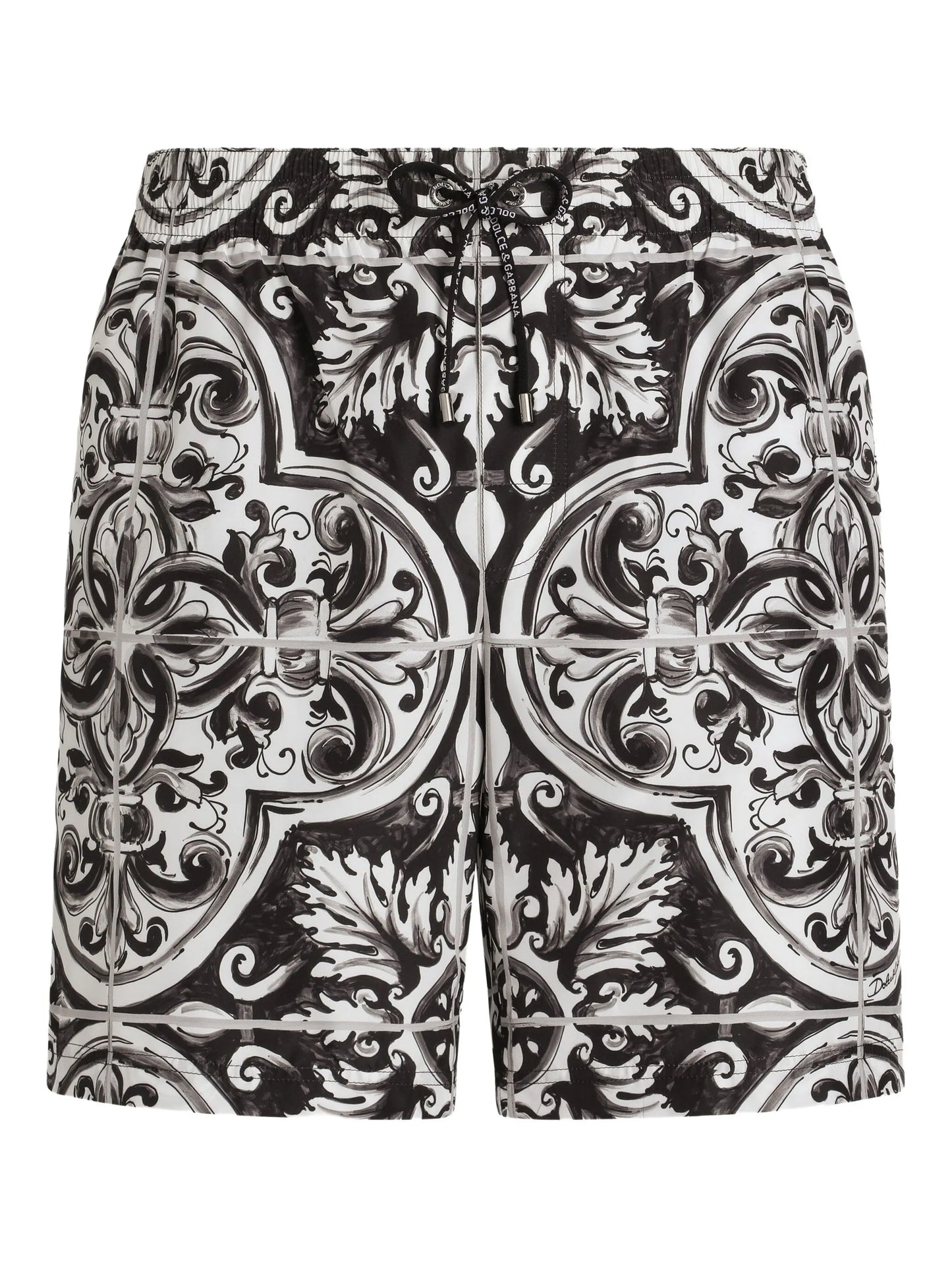 Badehose mit grafischem Print Schwarz