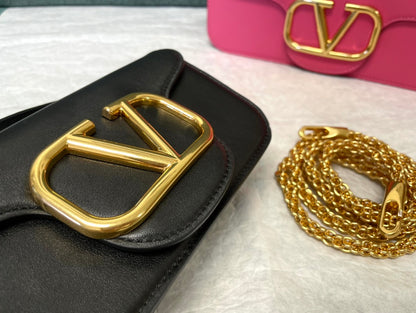 Locò Schultertasche aus Kalbsleder Schwarz