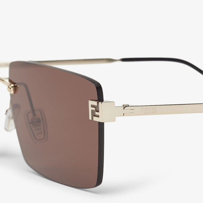 Sky sunglasses in gold-colored metal for men