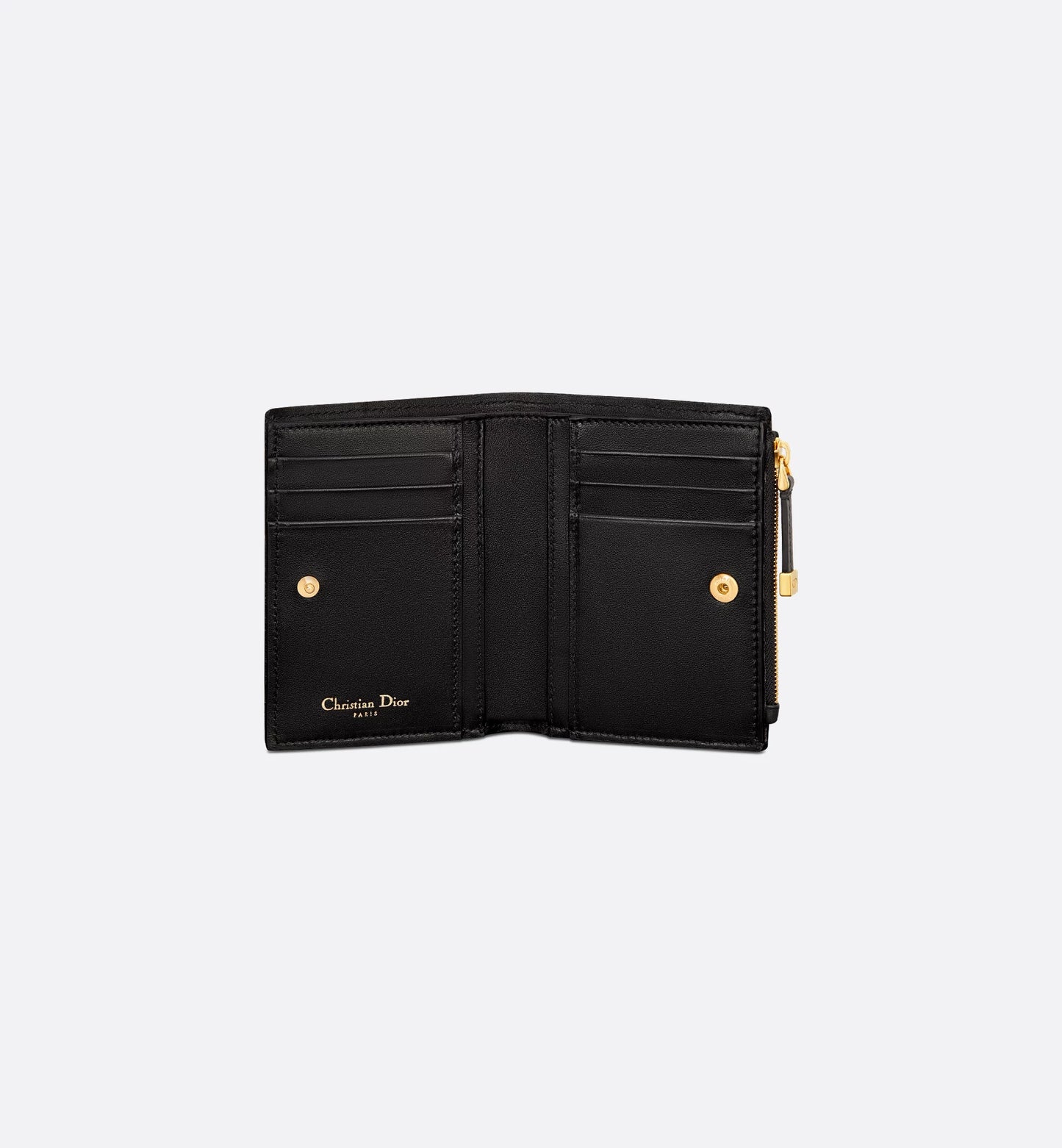 Caro Dahlia Wallet Soft Cannage Calfskin Black