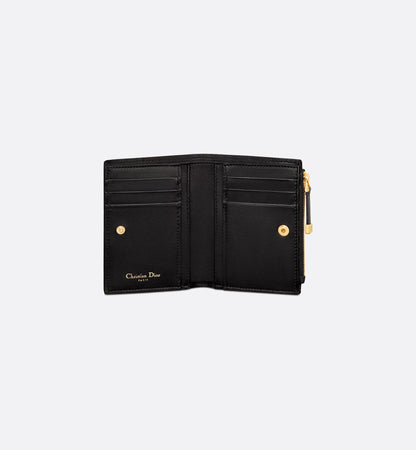 Caro Dahlia Wallet Soft Cannage Calfskin Black