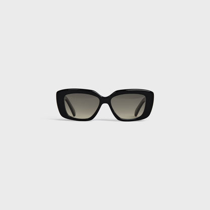 Triomphe 04 Sonnenbrille aus schwarzem Acetat für Damen