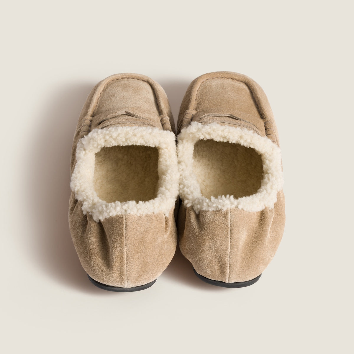 Ruches Loafer aus Wildleder in Desert