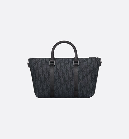 Weekender 25 Black Oblique Jacquard and grained calfskin