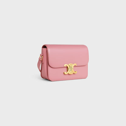 Teen Triomphe Tasche aus glänzendem Kalbsleder in Rosa
