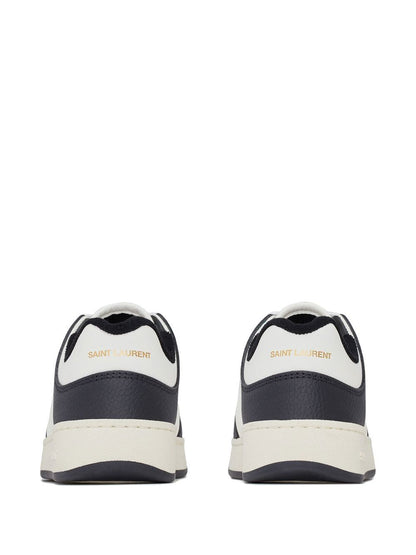 SL/61 Low-Top-Sneakers aus Kalbsleder in Schwarz/Weiß