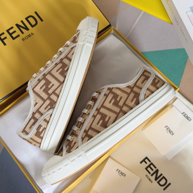 Domino FF Fabric braune Low-Top Sneakers