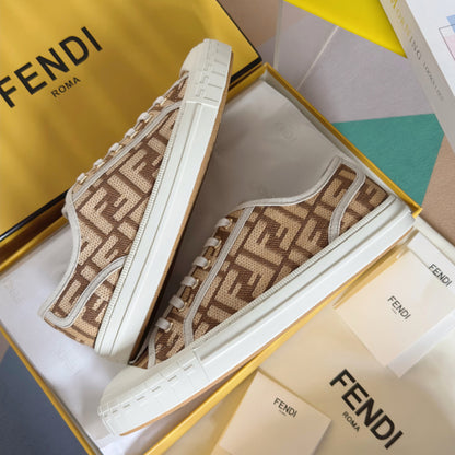 Domino FF Fabric braune Low-Top Sneakers