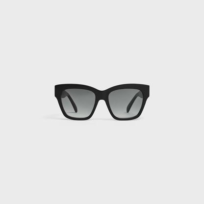 Triomphe 09 Sonnenbrille aus schwarzem Acetat für Damen