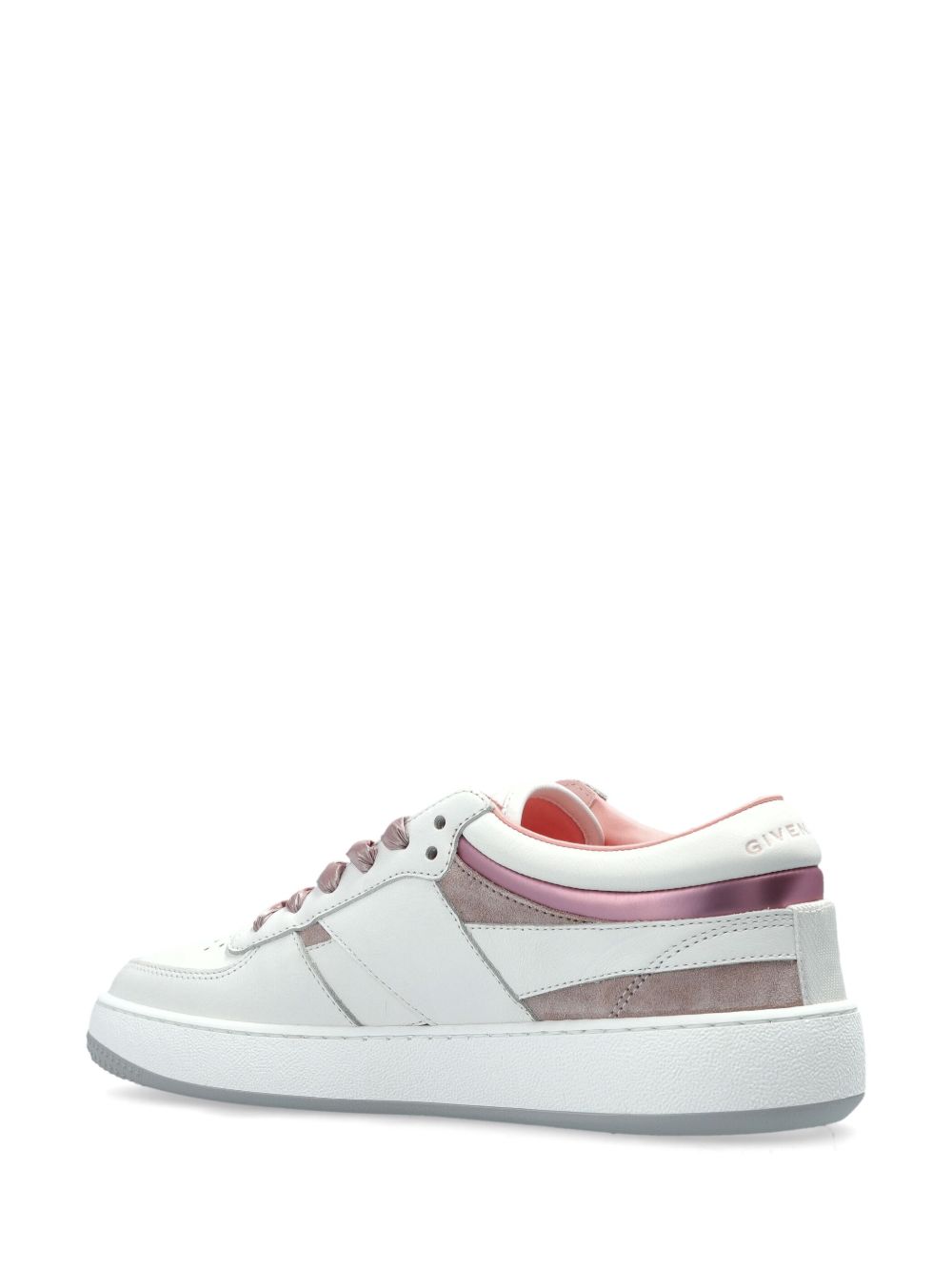 Sneakers with printed logo in white/rose gold