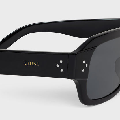Black Frame 61 Sonnenbrille aus schwarzem Acetat