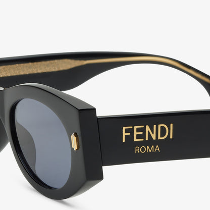Roma sunglasses in black acetate for women