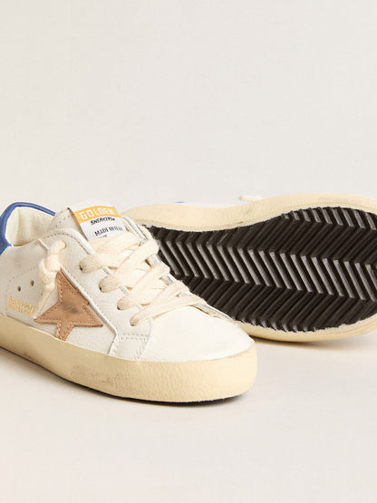 Super-Star Young in nappa leather with beige star and blue heel