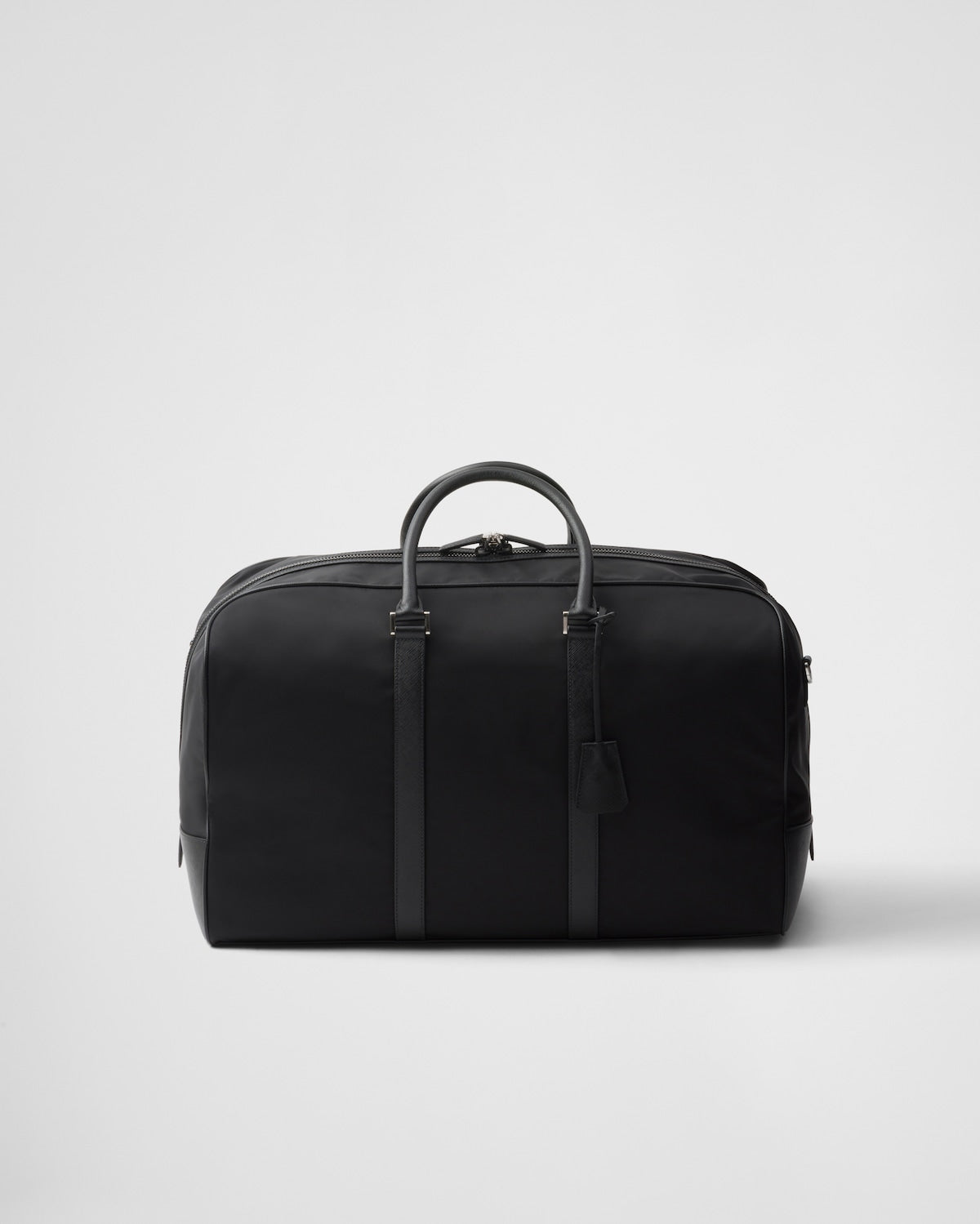 Black travel bag made of nylon and Saffiano leather 45