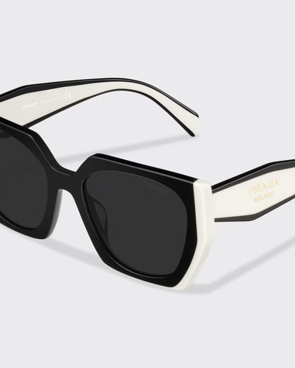 Sonnenbrille mit Logo und schieferfarbenen Gläsern