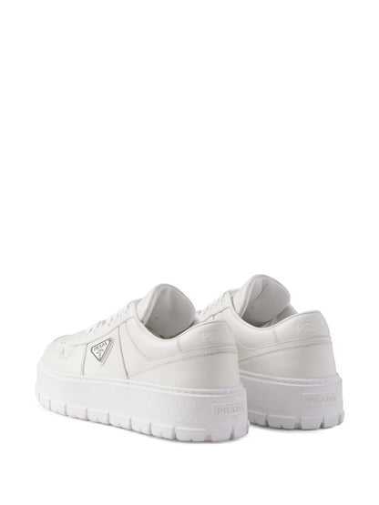 white leather shoes