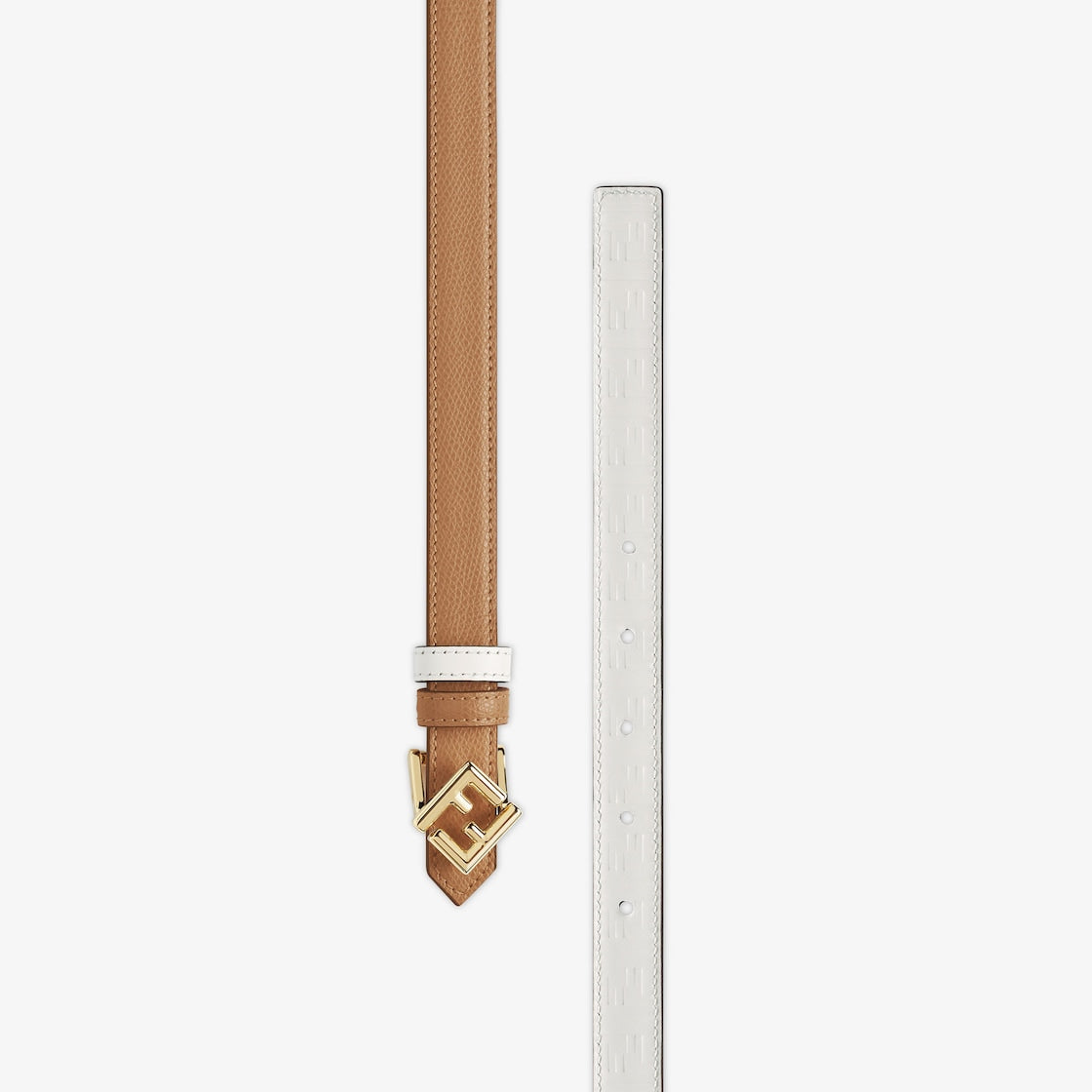 Damen Wendegürtel aus Leder in Beige