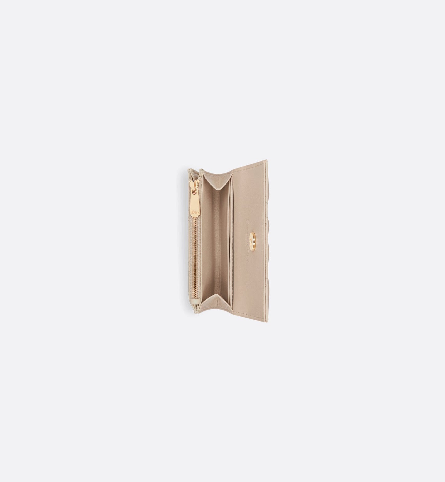 Glycine wallet lamb leather cannage powder beige