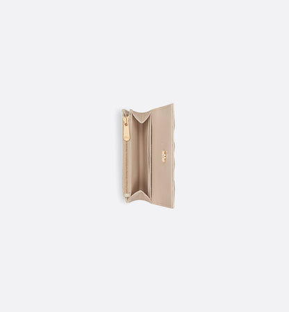 Glycine wallet lamb leather cannage powder beige