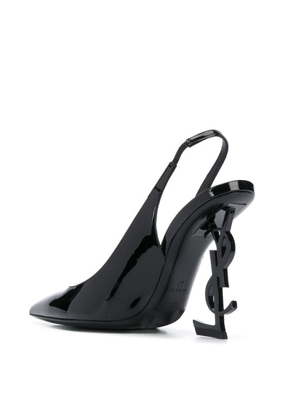 Opyum Slingback-Pumps aus schwarzem Leder 110 mm