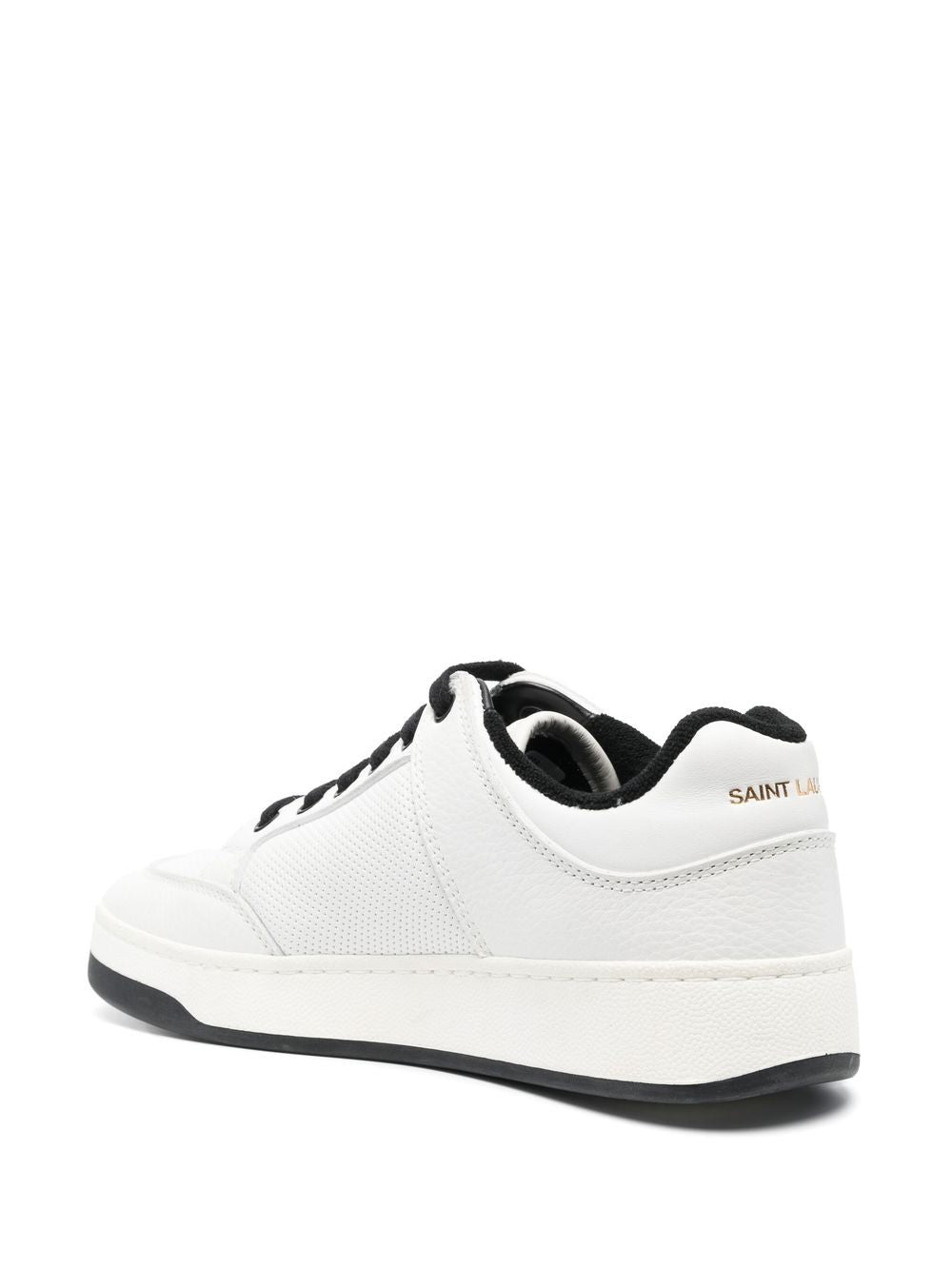 SL/61 Low-Top-Sneakers aus Kalbsleder in Weiß und Schwarz