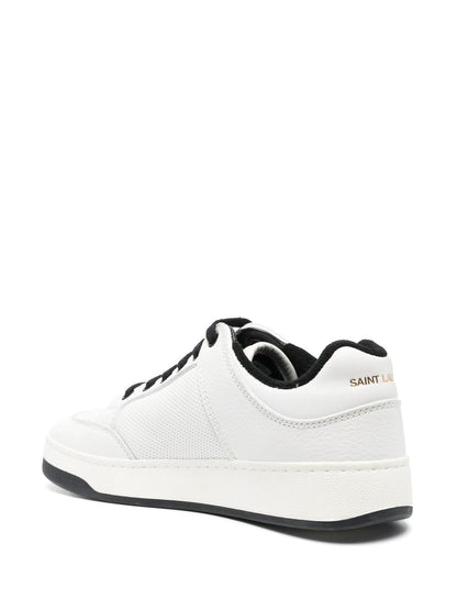 SL/61 Low-Top-Sneakers aus Kalbsleder in Weiß und Schwarz
