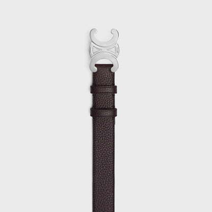 Triomphe Gürtel 30 mm aus genarbtem Kalbsleder in Espresso für Herren