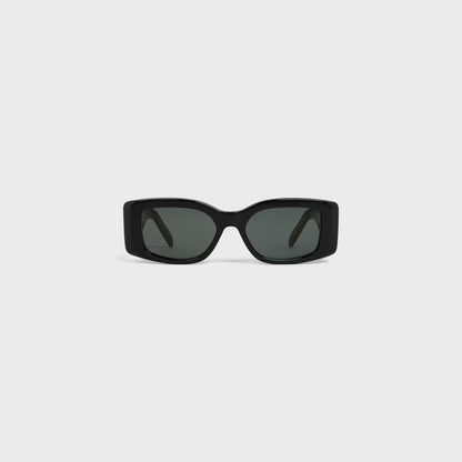 Triomphe XL 01 Sonnenbrille aus schwarzem Acetat für Damen