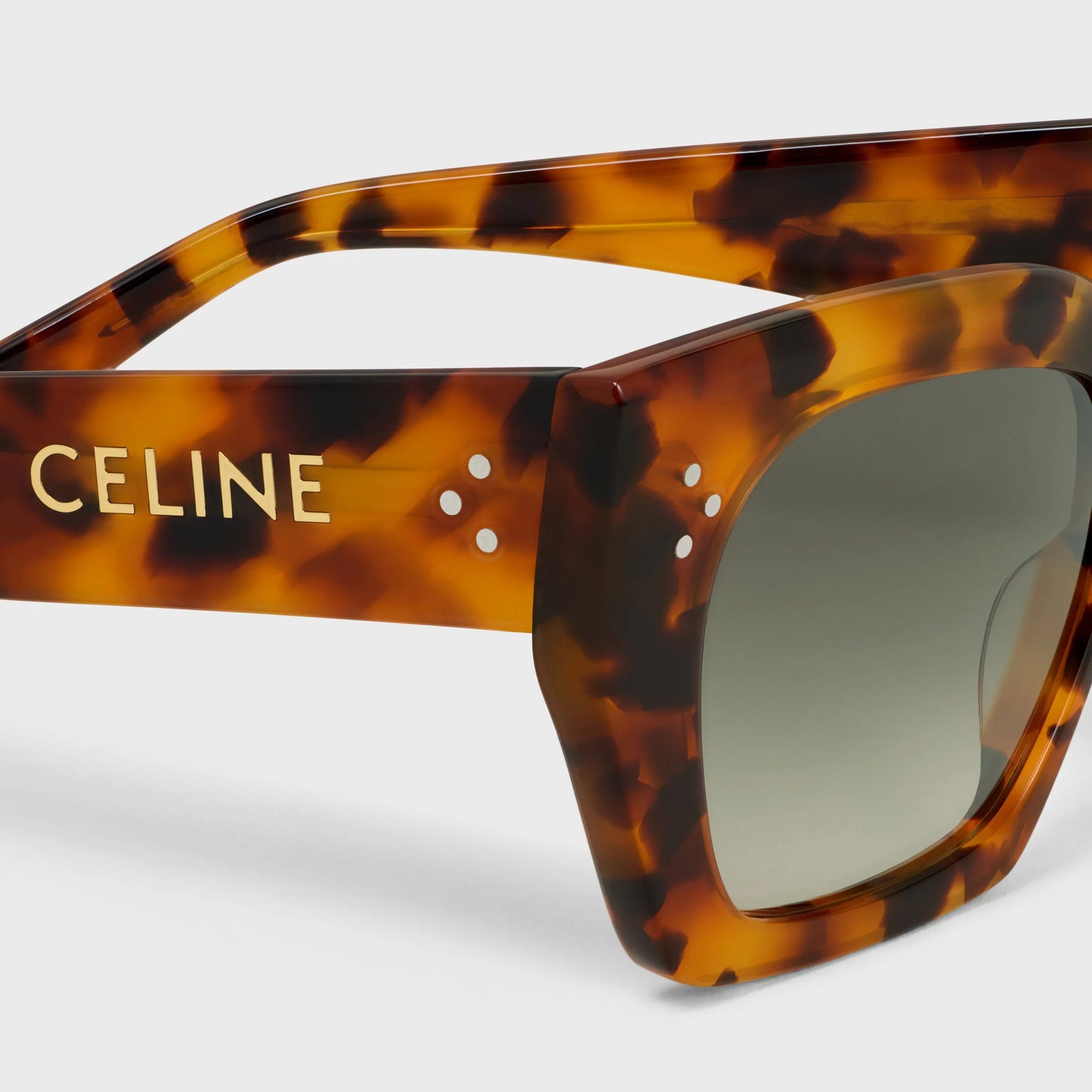 Cat-Eye S342 Sonnenbrille aus Acetat in Havanna Leopard für Damen