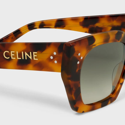 Cat-Eye S342 Sonnenbrille aus Acetat in Havanna Leopard für Damen