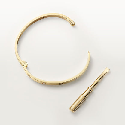 LOVE bracelet, medium model with 4 diamonds, gold