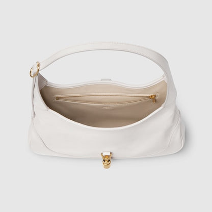 GG Jackie 1961 medium shoulder bag in white leather