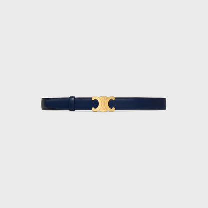 Triomphe Schnalle & Wendegürtel 25 mm Navy mit goldener Schnalle für Herren