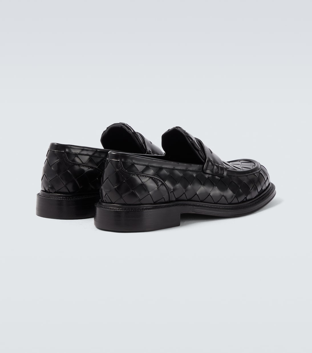 James Loafer aus geflochtenem Leder Schwarz