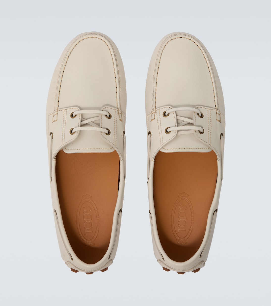 Loafer aus Leder Weiß