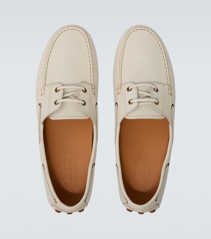 Loafer aus Leder Weiß