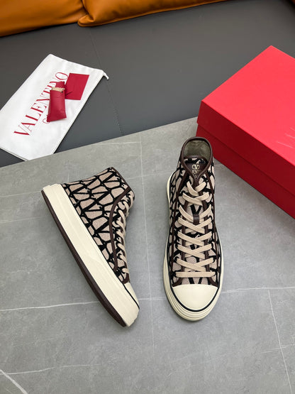 Toile Iconographe Totaloop High-Top-Sneakers Beige/Schwarz