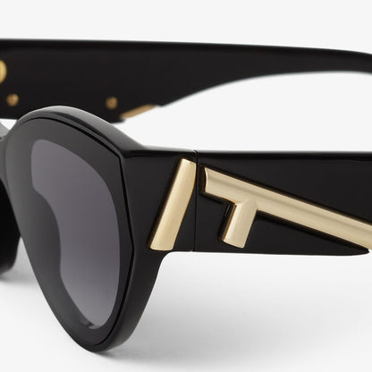 First Sonnenbrille aus schwarzem Acetat für Damen