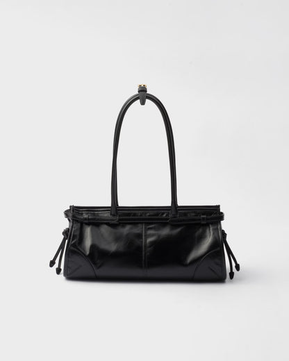 Bonnie Mittelgroße Handtasche aus Leder Schwarz