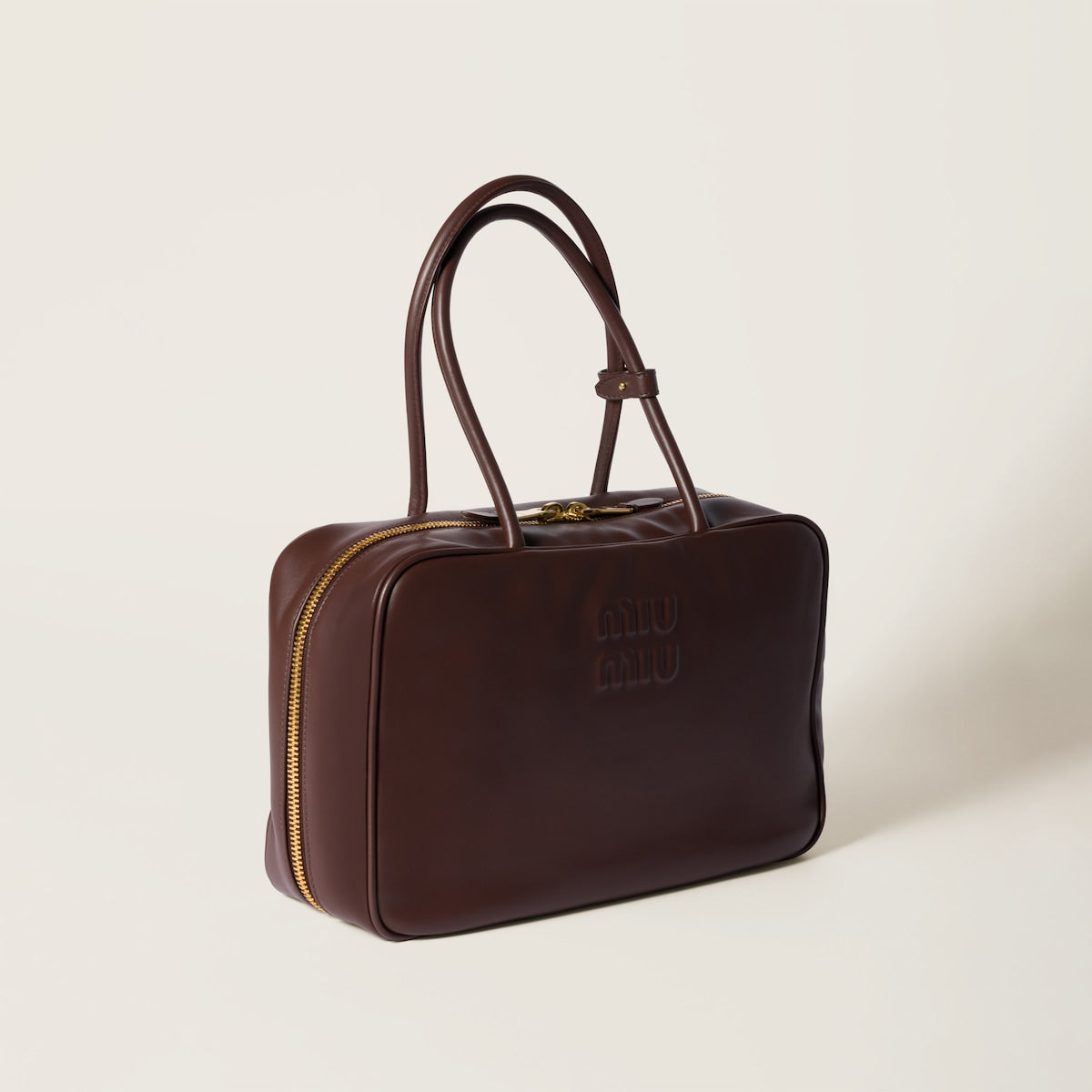 Beau Tasche groß aus Leder in Braun