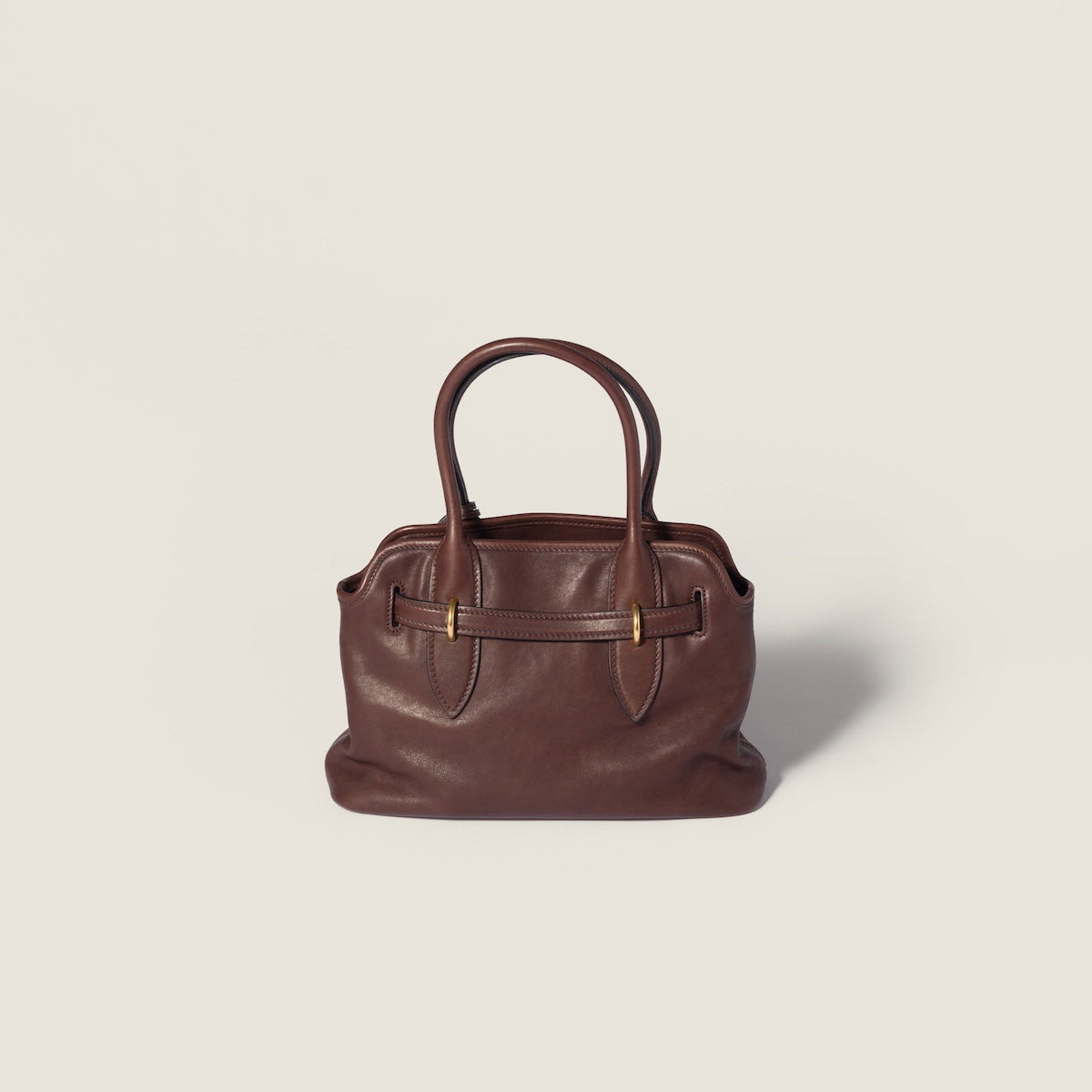 Aventure medium bag made of nappa leather with a burl wood look
