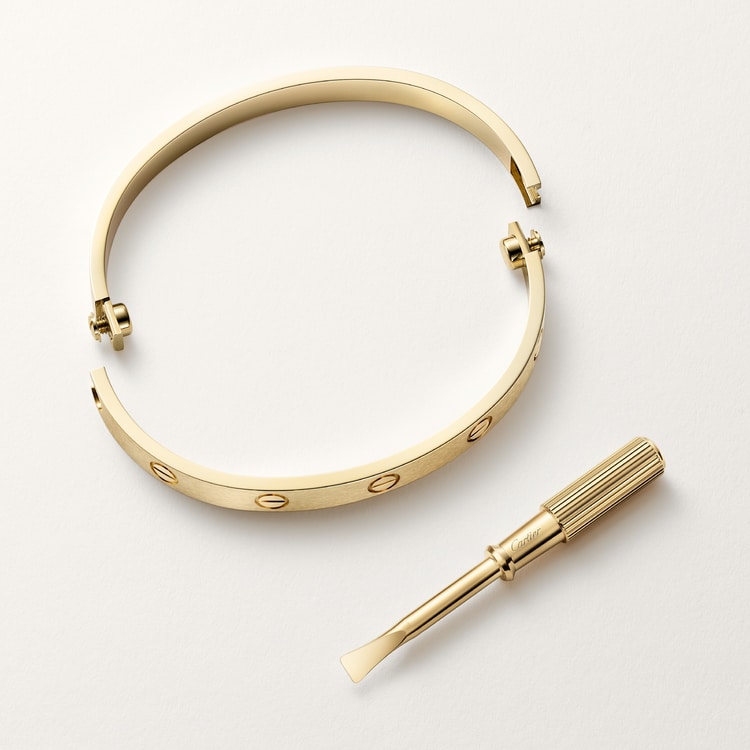 LOVE Armband klassisches Modell gebürstetes Gold