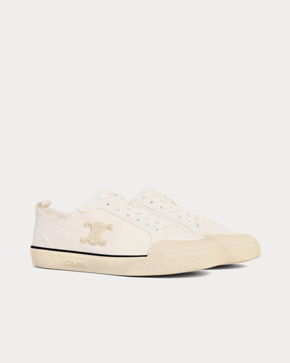 Alan Triomphe Low-Top-Sneakers aus Canvas in Optisch Weiß