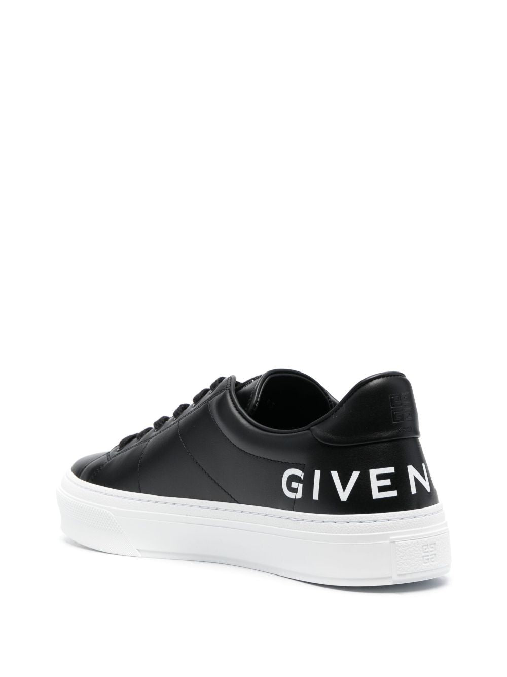 Sneakers aus Leder mit schwarzem Logoprint