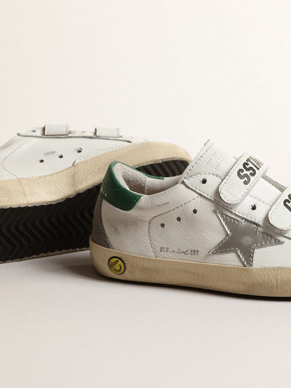 Old School Young with metallic leather star and green heel