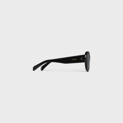 Schmetterlings-S320 Sonnenbrille aus schwarzem Acetat für Damen