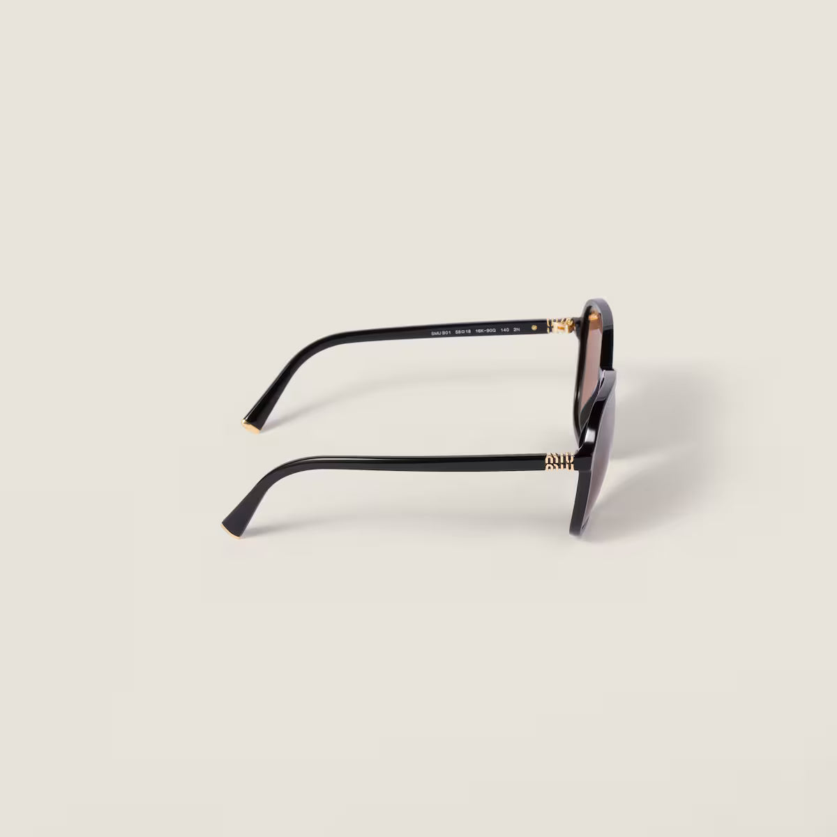 Miu Regard Sunglasses Chocolate Brown Lenses Square Design