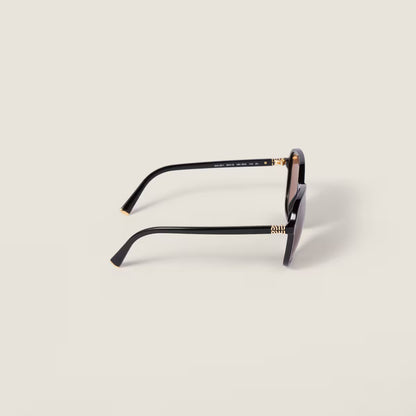 Miu Regard Sunglasses Chocolate Brown Lenses Square Design